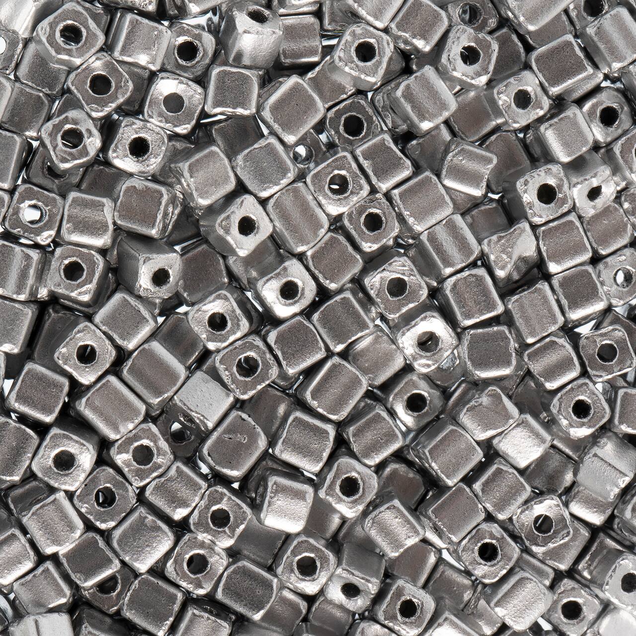 John Bead 3.4mm Czech Glass Cube Seed Beads, 22g